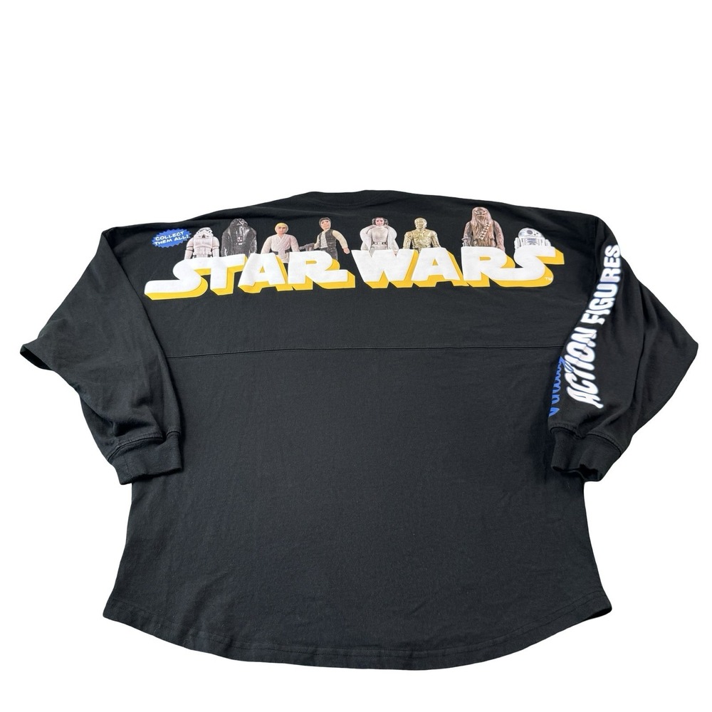DISNEY PARKS STAR WARS SPIRIT JERSEY 45TH ANNIVERSARY VTG ACTION FIGURES SIZE M